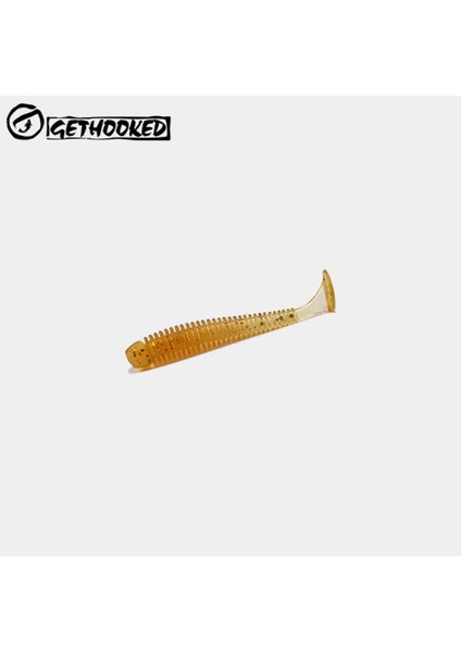 Açık Kahverengi Tarzı Gethooked Lot Wobblers Fishing Soft Lures Rubber Soft Baits G T-Tail Soft Worm Artificial Baits Bass Silicone Fish (Yurt Dışından)