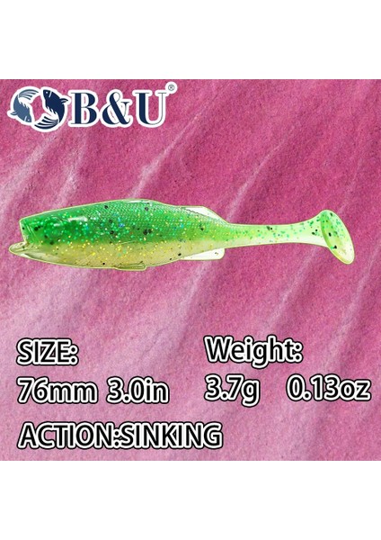 Mavi Yeşil Stil 3 ADET-95MM-6.2G B & U Yumuşak Pike Sazan Balıkçılık Için Lures Yapay Yemler Cazibesi Leurre Shad Silikon Yem T Kuyruk Wobblers (Yurt Dışından) modelleri