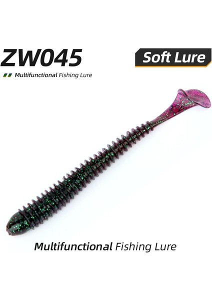 ZW45 Stili 8 Adet 86MM 3.2g Ardea Yapay Silikon Yumuşak Yem G Solucanlar Swimbaits Balıkçılık Cazibesi T-Kuyruk Yemler Bas Sinek Balıkçılık Yem Grub Cazibesi (Yurt Dışından)