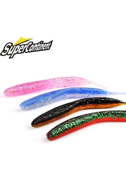 K Tarzı 100M 10 Adet 2019 Yeni Süper Kıta Iğne Kuyruklu Düz Solucan Şimdi Sıcak Çift Renkli Silikon Yem (Yurt Dışından) modelleri