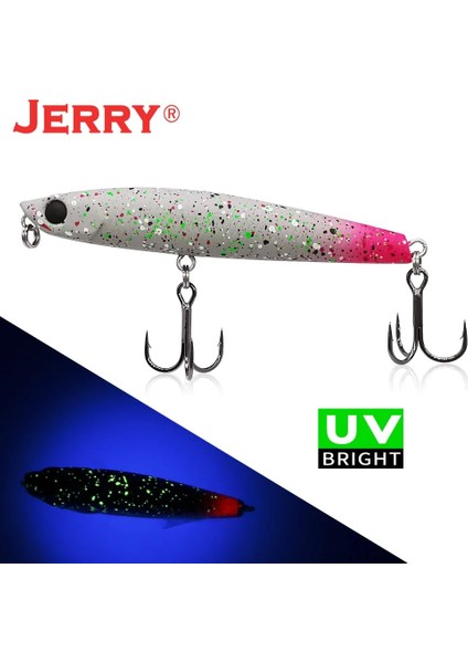 Gri Pembe Tarzı 105MM Yüzer Jerry Blade Ultralight Topwater Kalem Balıkçılık Lures Yüzey Yüzen Stickbait Okyanus Sahil Sert Yem Uv Renkli Yapay Yem (Yurt Dışından)