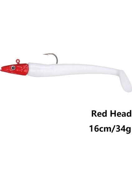 1 Adet Kırmızı Kafa 34G Tarzı Hot Mg Worms Fish Lure Soft Shrimp Drop Shot Rubber Jig Head Shad Perch Pike Trout Wobblers Fishing Tackle Head Bait (Yurt Dışından)
