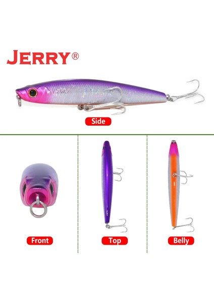 Renk 9 Tarzı 70MM Batan Jerry Blade Batan Kalem Yemler Hafif Kaya Balık Tutma Alabalık Bas Cazibesi Tiz Kanca Uzun Döküm Pecsa Takımı (Yurt Dışından) indirimleri