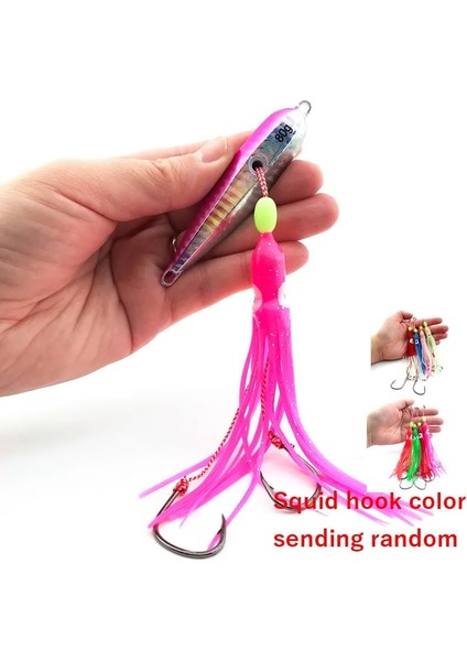 Pembe-Kalamar Tarzı 40G Inchiku Kalamar Jig Balıkçılık Cazibesi 40G 60G 80G 100G 120G 150G 180G 200G Aydınlık Ahtapot Jig Cazibesi Tekne Balıkçılık Cazibesi Metal Sert Yem (Yurt Dışından)