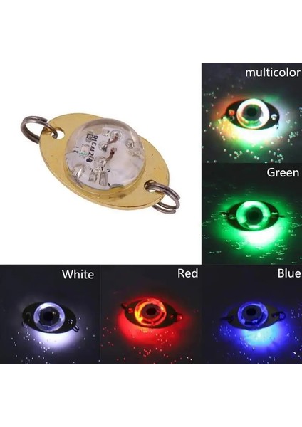 Açık Bej Tarzı 1 Adet LED Balık Lambası Mini Balıkçılık Cazibesi Işık LED Derin Damla Sualtı Göz Şekli Balıkçılık Kalamar Balıkçılık Yemi Aydınlık Cazibesi (Yurt Dışından)