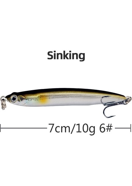6-10G Tarzı 1 Adet Yüksek Li Heyecan Sopa Balıkçılık Cazibesi 8.1g 10G Yüzen Kalem Uzun Döküm Shad Minnow Yapay Yem Pike Lures (Yurt Dışından)