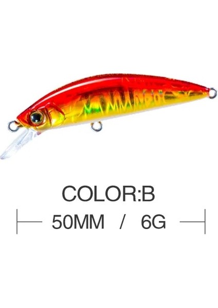 B Tarzı 5cm 5cmg Balıkçılık Cazibesi Hardcore Lg Ağır Minnow 50S Wobbler Batan Jerkbait Swimbait Yapay Sert Yem Alabalık Yemi Bas Yemi (Yurt Dışından)