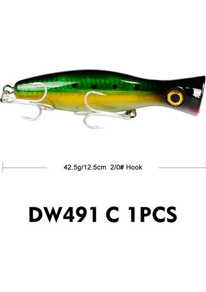C Stili 1 Adet Büyük Popper Wobbler Sert Isca Yapay Topwater Balıkçılık Cazibesi Uzun Atış Crankbait Balıkçılık Yemi Pike Bas Cazibesi 43G 13 cm (Yurt Dışından)