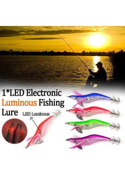 LED 3.0 Rastgele Stil Yanıp Sönen LED Balıkçılık Cazibesi Flaş Işığı 10 cm Minnow Aydınlık Kalamar Jig Karides Yem Gece Balıkçılık Cazibesi Rastgele Renk Teslimat 1 Adet (Yurt Dışından) indirimleri