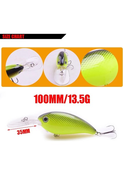 P Stili Derece Balıkçılık Yemleri Wobbler 14G 10CM Isca Minnow Yapay Sert Yem Crankbait Leurre De Bass Pike Trolling Pesca Mücadelesi (Yurt Dışından)