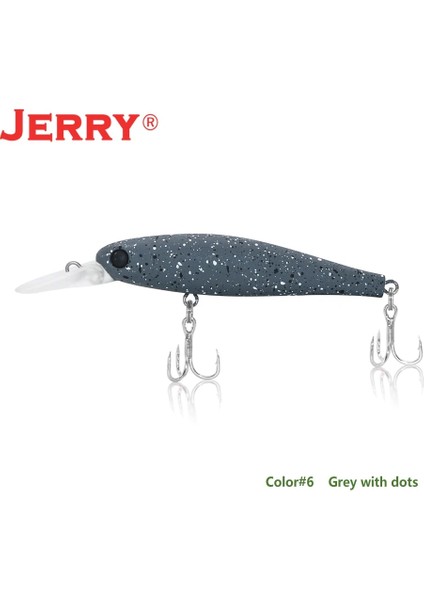 Nokta Stili ile Gri 65 mm Jerry Tüfek Alabalık Minnow Sert Lures Rock G Balıkçılık Pislik Bait Bas Yavaş Batan Fiş 4.8g'de Olta Balıkçılığı (Yurt Dışından)