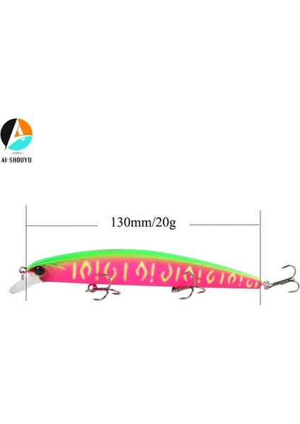 Bir Stil Aı-Shouyu Yeni Büyük Minnow Balıkçılık Yemleri 13CMG Askıya Alma Sert Yem Crankbaits Isca Sea Wobbler Yüzme Yemleri (Yurt Dışından) modelleri