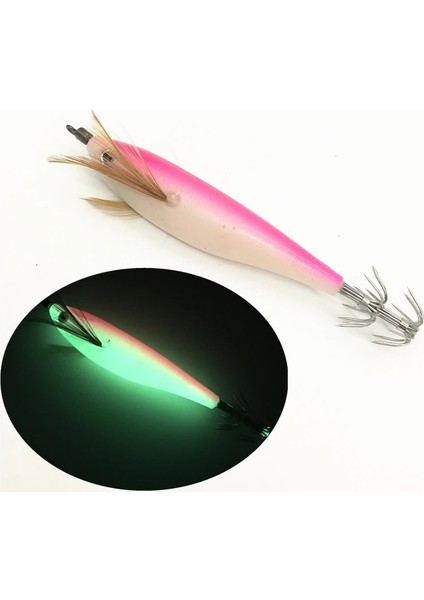 Pembe Tarzı 95 mm 9.5cmg Yapay Kalamar Jig Balıkçılık Ahtapot Lures Ahşap Karides Prawerbait Lures Aydınlık Mürekkepbalığı Balıkçılık Yem Araçları (Yurt Dışından)