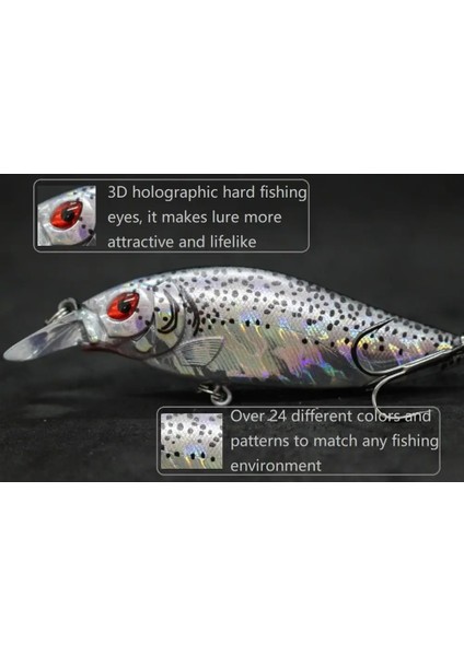 C735X70 Stili Wlure 13G 9cm Orta Boy Derinlik 3D Sert Canlı Gözler Sıkı Wobbler ve Yüksek Sık Eylem Crankbait Balıkçılık Cazibesi (Yurt Dışından) modelleri