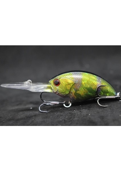 HC733X440 Stili Wlure 11G 8.5cm Derin Su Wobbler Gerçek Cilt Boyama Sıkı Yüzen Crankbait Kesme Bıçağı Tiz Kancalar Balıkçılık Lures HC733 (Yurt Dışından)