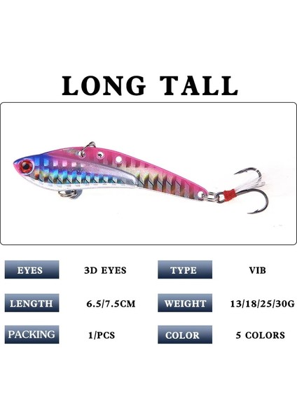 Pembe Tarzı 13G Waveısland Metal Vib Balıkçılık Cazibesi Lazer G Uzun Atış Yuvaları Kanca Metal Jig Isca Yapay Bas Yem Derin Deniz Balıkçılık Yemi (Yurt Dışından)