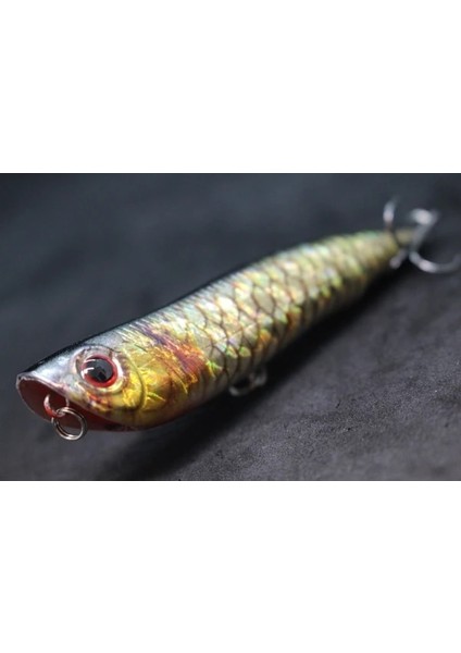 HW622X464 Stili Wlure 10CM 17G Uzun Döküm Topwater Popper Yürüyüş Cazibesi Yüzer Yem Kesme Bıçağı Tiz Kancalar Gerçekçi Balıkçılık Cazibesi HW622 (Yurt Dışından)