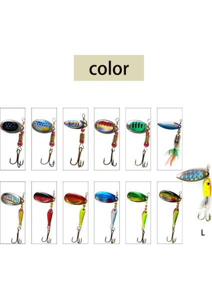 K 11G Stili Zuryp Döner ve Balıkçılık Cazibesi 9g Kaşık Pul Metal Sert Yem Tiz Kanca Wobblers Bas Pesca Mücadele (Yurt Dışından) modelleri
