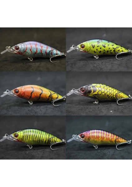 M583X78 Stili Wlure 8.1cm 7.1g Geniş Yüzme Eylem Kısa Gövde #6 Kanca Böcek Yemi Tatlı Su 3D Sert Gözler Crankbait Cazibesi Balıkçılık M583 (Yurt Dışından) indirimleri