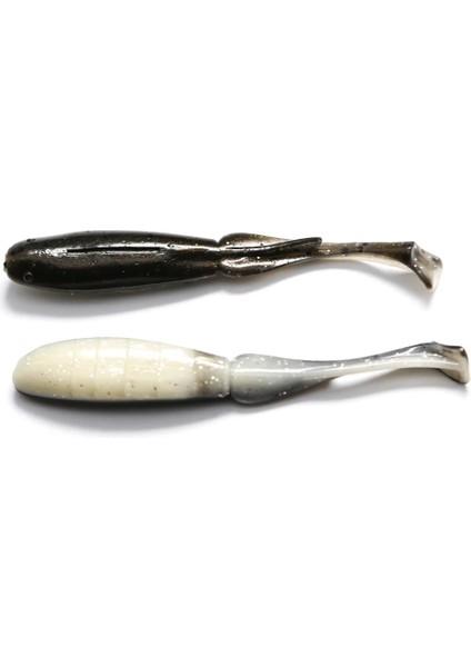 Siyah Beyaz Stil 5 ADET-80MM-3.4G B & U 8ccm Yumuşak Balıkçılık Lures Swimbait Yayın Balığı Olta Takımı Wobblers Pike ve Bass Için Kauçuk Yem Softbaits (Yurt Dışından)