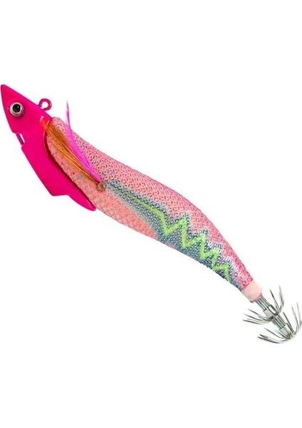 No.9 Tarzı 19G Jigs Aydınlık Gerçekçi Olta Takımı Kalamar Kanca Ahtapot Yemi Ahşap Karides Lures (Yurt Dışından)