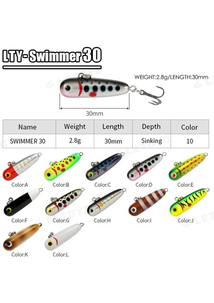 2.8g F Tarzı 30MM 2.3g Pero Mikro Alabalık Alanı Jig 2.8g 2.3g Batan Kalem Cazibesi Mini Vib Lipless Crankbait Wobbler Yapay Yem Alabalık Balıkçılık Cazibesi (Yurt Dışından) fiyatları