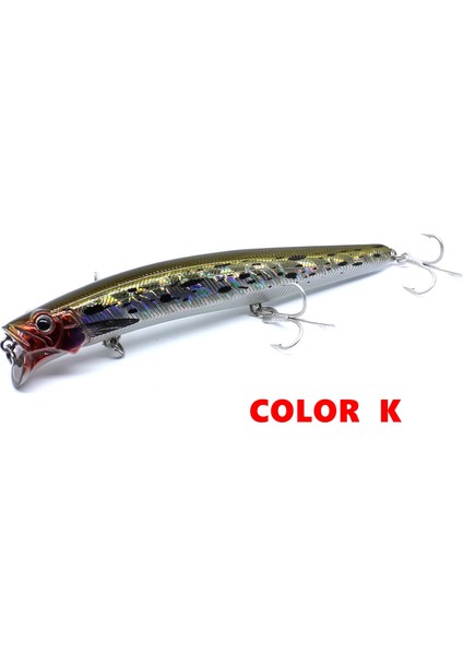Renk K CQ130 Stili Aoclu Jerkbait Floating Wobblers 13CM 21G Hard Bait Minnow Popper Fishing Lure With Magnet For Long Casting Sea Bass 4# Hooks (Yurt Dışından)