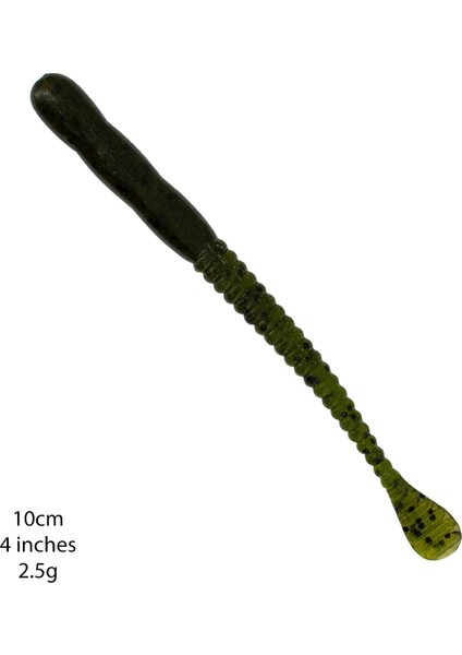Siyah Yeşil Stil 100 mm Meathead Yemler Solucanlar Yavaşlayan Batan Yemler Kürek Kuyruğu Pike Bam 2.5g Arolina Rig Wacky (Yurt Dışından)