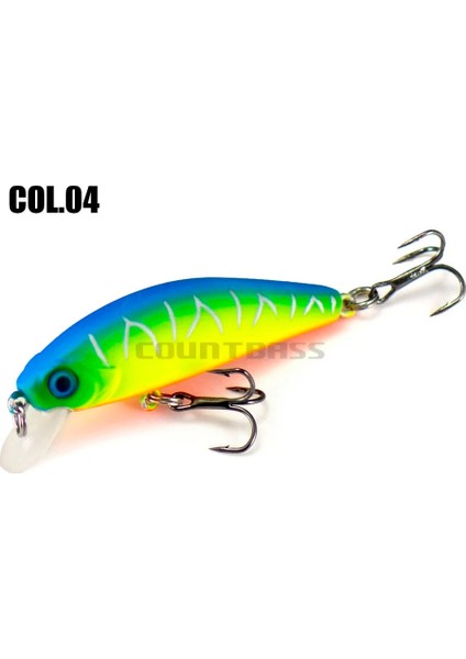 No.4 Tarzı 50MM 6.8g Countbaking Minnow Wobblers Balık Tutmak Için Yemler, Sabit Ağırlık Alabalık Balık Tutma Yemi Pislik Yemleri Crankbait (Yurt Dışından)
