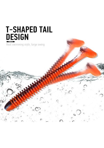 ZW67 Stili 8 Adet 86MM 3.2g Ardea Yapay Silikon Yumuşak Yem G Solucanlar Swimbaits Balıkçılık Cazibesi T-Kuyruk Yemler Bas Sinek Balıkçılık Yem Grub Cazibesi (Yurt Dışından) modelleri