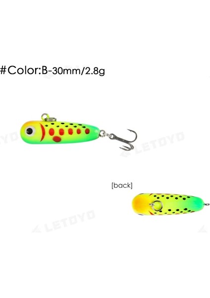 2.8g B Tarzı 30MM 2.3g Pero Mikro Alabalık Alanı Jig 2.8g 2.3g Batan Kalem Cazibesi Mini Vib Lipless Crankbait Wobbler Yapay Yem Alabalık Balıkçılık Cazibesi (Yurt Dışından)