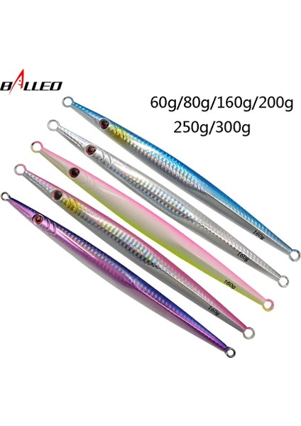 Renk 3 Tarzı 60G Balleog 80G 160G 200GGG Derin Deniz Metal Jig Jig Balıkçılık Balık Cazibesi Jigbait Kaşık Yemler (Yurt Dışından) fiyatları