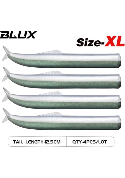 Size.xl Clr.h Kuyruk Stili Blux Flash Kum Yılan Balığı 10CM.5CM Yumuşak Balıkçılık Cazibesi Kuyruk Jig Kafa Minnow Yapay Yem Tuzlu Su Levrek Swimbait Takımı Dişli (Yurt Dışından) fiyatları