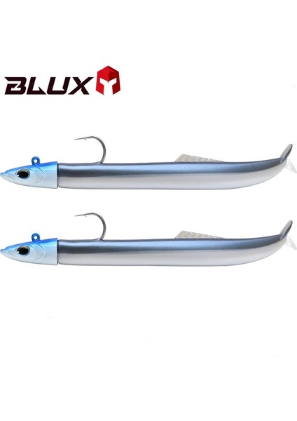 Size.xl Clr.h Kuyruk Stili Blux Flash Kum Yılan Balığı 10CM.5CM Yumuşak Balıkçılık Cazibesi Kuyruk Jig Kafa Minnow Yapay Yem Tuzlu Su Levrek Swimbait Takımı Dişli (Yurt Dışından) modelleri