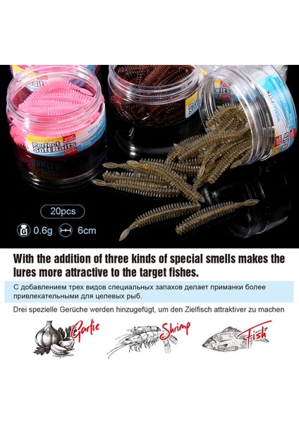 Renkb Stili Balık Kokusu Wobbler Yumuşak Balıkçılık Cazibesi Kavanoz G Yapay Yemler Balıkçılık Solucan Silikon Bas Pike Swimbait Jig Plastik Yemler (Yurt Dışından)