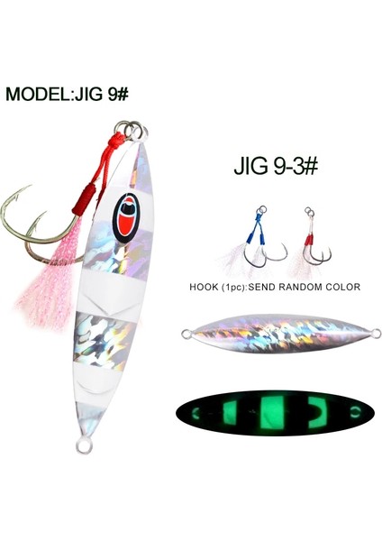 Gümüş Kanca Stili 120G Huysuz Yavaş Jigler Yapay Yem 80G 100G 120G 150G Glow Metal Jigler Batan Japonya Jig Cazibesi Aydınlık Tuzlu Su Balıkçılığı Yemleri (Yurt Dışından)