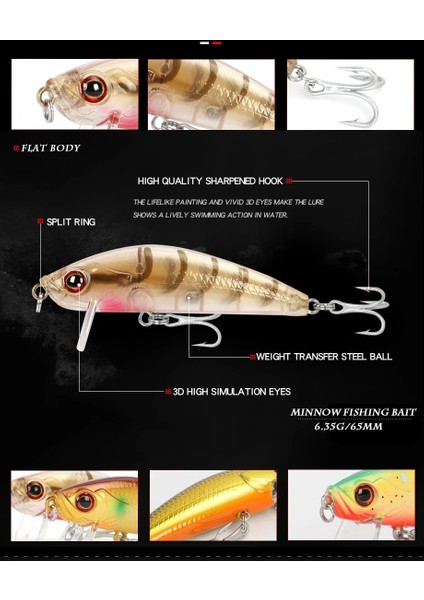 No.8 Stili Krank Yemi Balıkçılık Cazibesi G Yüzen Isca Yapay Sert Yem Wobblers Minnow Bass Pike Trolling Pesca Sazan Olta Takımı (Yurt Dışından) fırsatları