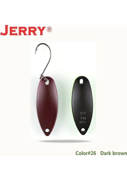 Koyu Kahverengi Tarzı Yay 5.5g Jerry Dere ve Alan Alabalık Kaşıkları Küçük Hafif Ers Yüksek Li Balıkçılık Cezbeder Tek Kancalar Sert Lures (Yurt Dışından)