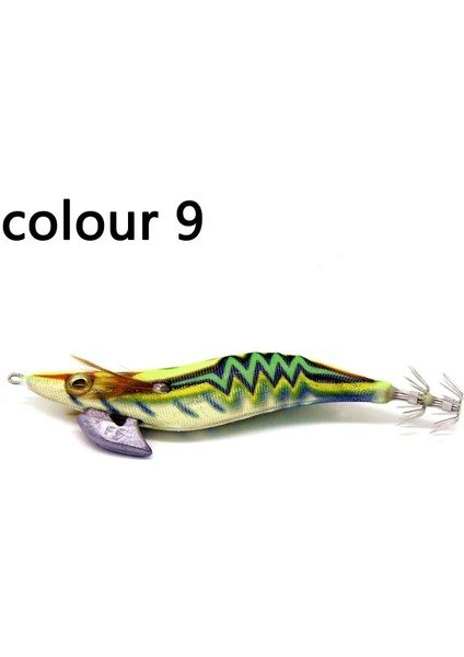No.9 Tarzı 12CM-17G Balıkçılık Cazibesi Ikinci Nesil Ahşap Karides Inç Ahşap Karides Kalamar Yemi Mürekkepbalığı Yemi Balıkçılık Cazibesi Tuzlu Su Cazibesi (Yurt Dışından)