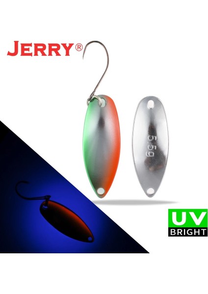 Yeşil Turuncu Tarzı Yay 2g Jerry Dere ve Alan Alabalık Kaşıkları Küçük Hafif Ers Yüksek Li Balıkçılık Cezbeder Tek Kancalar Sert Lures (Yurt Dışından)