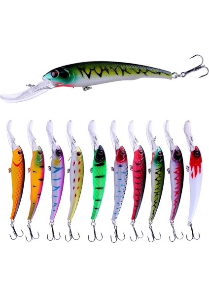 No.12 Tarzı Hengjia 16.5cm 28G Büyük Minnow Cazibesi Trolling Yem Yapay Wobblers Derin Dalış Deniz Balıkçılık Bass Pike Crankbaits (Yurt Dışından)