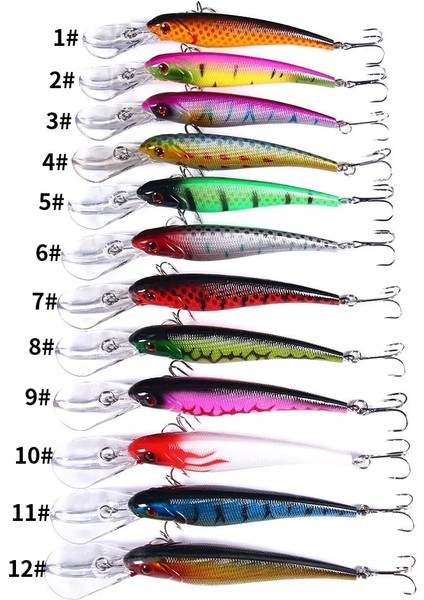 No.12 Tarzı Hengjia 16.5cm 28G Büyük Minnow Cazibesi Trolling Yem Yapay Wobblers Derin Dalış Deniz Balıkçılık Bass Pike Crankbaits (Yurt Dışından)