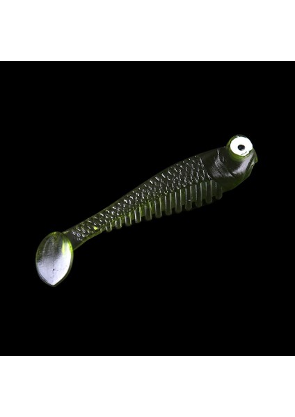 Koyu Yeşil Tarzı Işıltılı Yumuşak Balıkçılık Cazibesi 5cm Yapay Silikon Yem Kokusu ile 3D Gözler Tuz Küçük Balık Balıkçılık Cazibesi (Yurt Dışından)