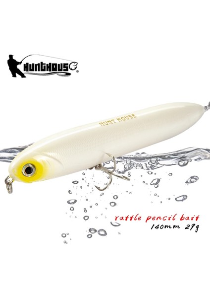 No.4 Tarzı Hunthouse Chatterbeast Pencil Fishing Lures Long Casting Seabass Floating G Surface Walk The Dog Hard Bait Top Water (Yurt Dışından)