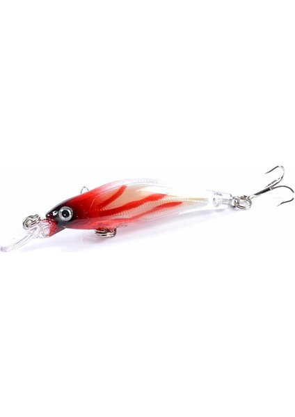 No.8 Stili Minnows Balıkçılık Cazibesi 8.5cm 6.3g Lazer Sert Yapay Yem Crankbait Bas Pike Wobbler 3D Gözler Jerkbait Sazan Olta Takımı (Yurt Dışından)