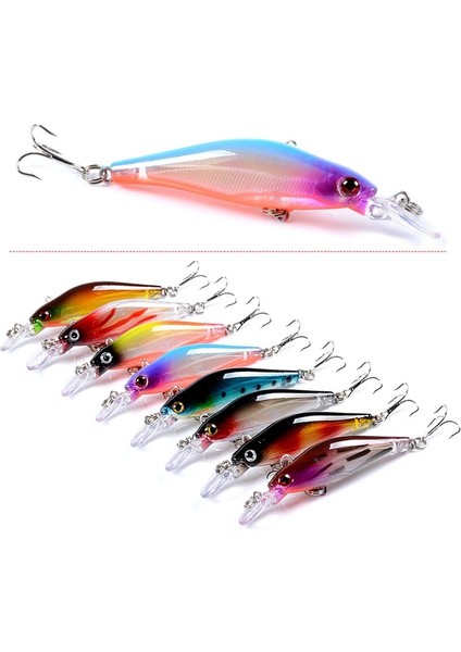 No.8 Stili Minnows Balıkçılık Cazibesi 8.5cm 6.3g Lazer Sert Yapay Yem Crankbait Bas Pike Wobbler 3D Gözler Jerkbait Sazan Olta Takımı (Yurt Dışından) indirimleri