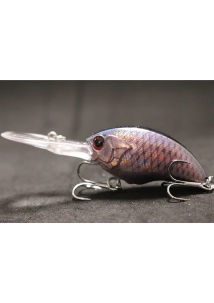 HC733X461 Stili Wlure 11G 8.5cm Derin Su Wobbler Gerçek Cilt Boyama Sıkı Yüzen Crankbait Kesme Bıçağı Tiz Kancalar Balıkçılık Lures HC733 (Yurt Dışından)