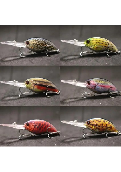 HC733X461 Stili Wlure 11G 8.5cm Derin Su Wobbler Gerçek Cilt Boyama Sıkı Yüzen Crankbait Kesme Bıçağı Tiz Kancalar Balıkçılık Lures HC733 (Yurt Dışından)