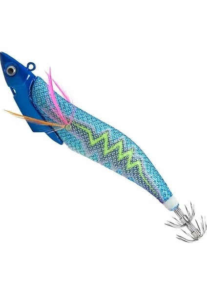 No.12 Tarzı 19G Jigs Aydınlık Gerçekçi Olta Takımı Kalamar Kanca Ahtapot Yemi Ahşap Karides Lures (Yurt Dışından)