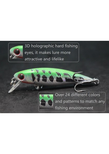 M639X82B Stili Wlure 4.5g 5.9cm Minik Batan Minnow Sazan Balıkçılık Cazibesi Tatlı Su Kullanımı Vahşi Wobble Bronzlaştırıcı ve Kaplama Boyama M639 (Yurt Dışından)